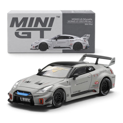 MINI GT 1:64 Nissan LB-Silhouette WORKS GT 35GT-RR Ver.1 Matt Grey Die-Cast Model Car