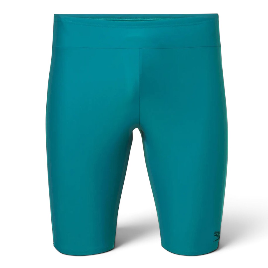 Speedo Essential Jammer Men’s Swimwear – Nordic Teal/T Navy | Chlorine Resistant Swimming Jammer with Shape Retention & UPF 40+ Protection