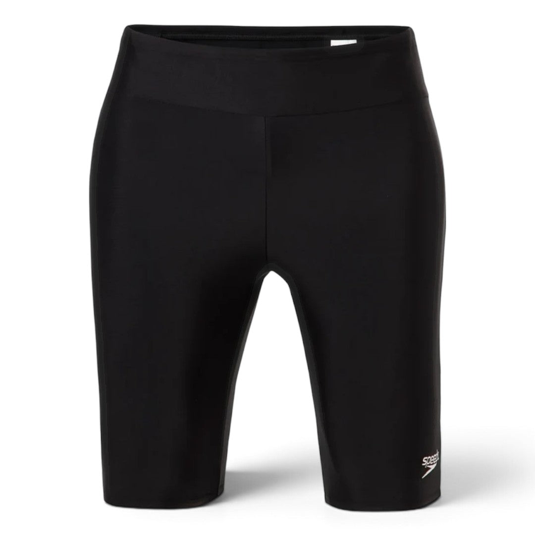 Speedo Essential Jammer Men’s Swimwear – Black | Chlorine Resistant Swimming Jammer with Shape Retention & UPF 40+ Protection