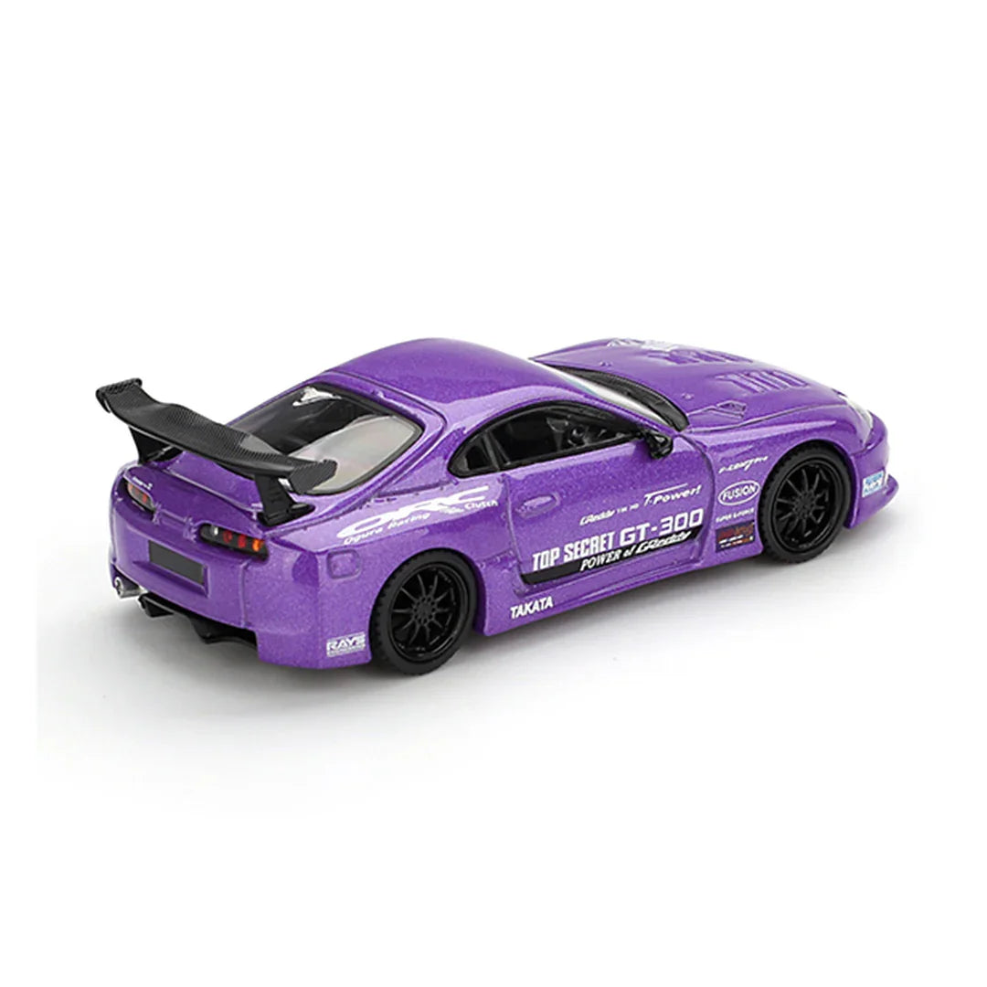 Mini GT 1:64 Lamborghini Murcielago GT Evo Black + Toyota Supra A80 Top Secret GT-300 Purple RHD – Set of 2 Diecast Cars