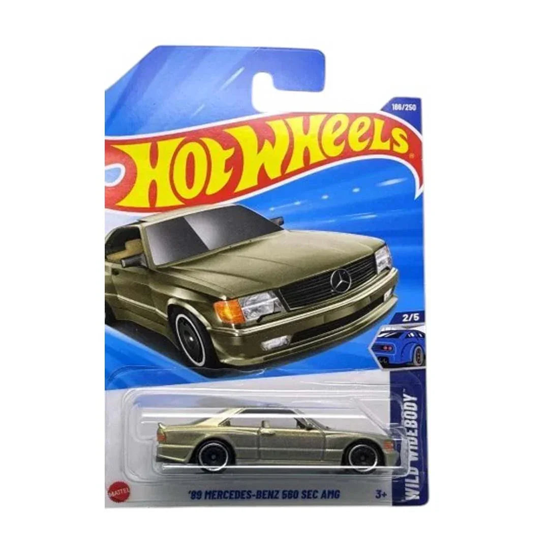 Hot Wheels 2025 5-Car Die-Cast Set 1:64 – Maserati Shamal, Nissan Leaf Nismo RC_02, ’89 Mercedes-Benz 560 SEC AMG, GT Hunter & Unimog 1300L