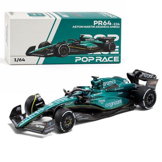 POP RACE 1:64 Aston Martin Aramco AMR23 F1 Race Car – PR64-234