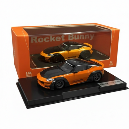Time Micro 1:64 Nissan 400Z Metallic /Black/Orange – Rocket Bunny Pandem