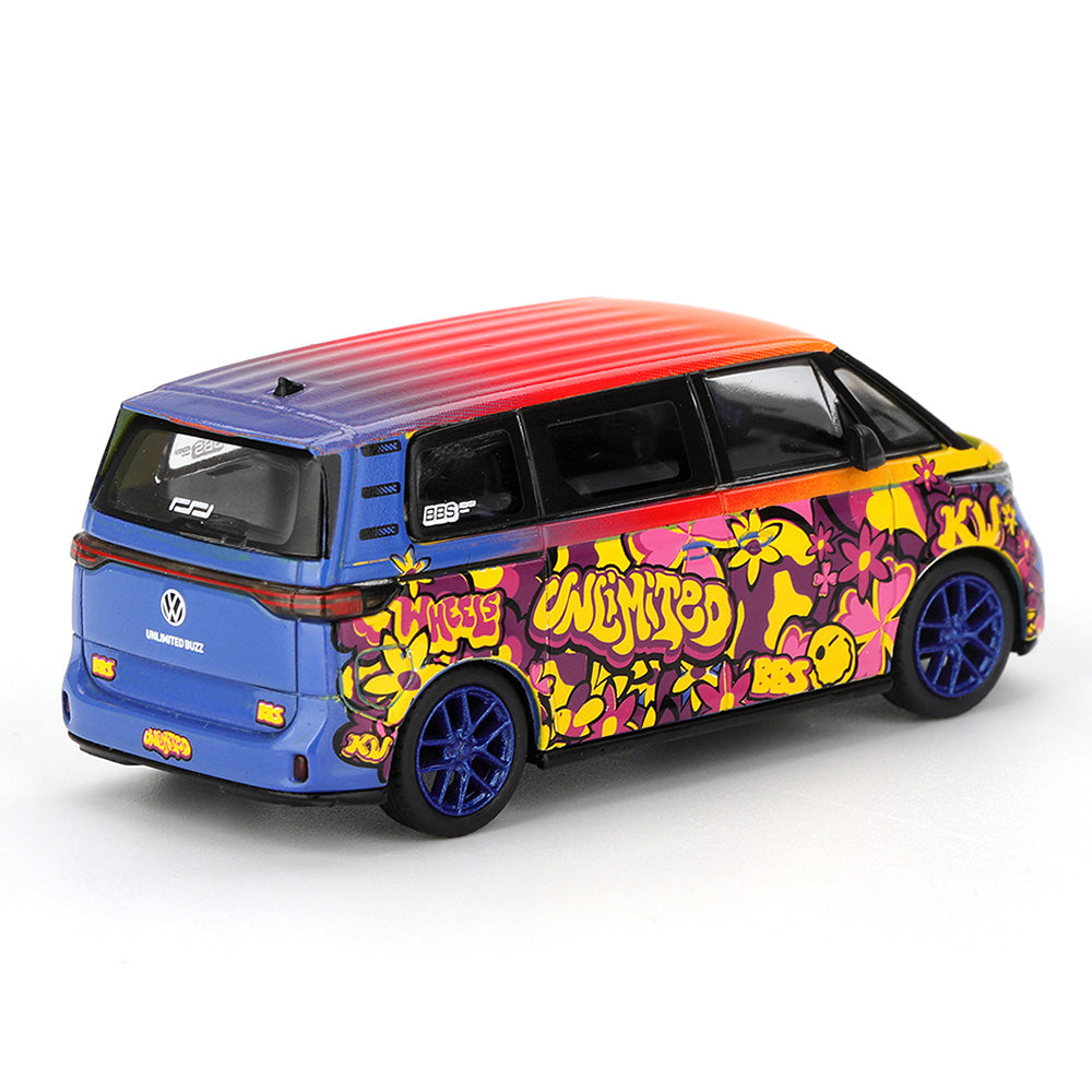 MINI GT 1:64 (Blister Pack) Volkswagen ID. Buzz KW/BBS Unscripted Custom Livery Die-Cast Model Van #1159