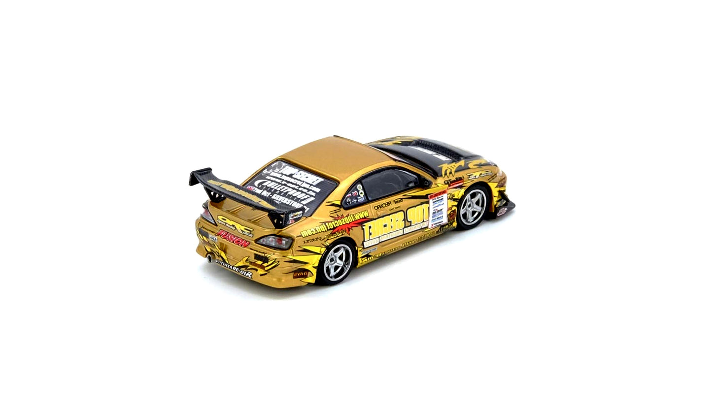 INNO64 Top Secret Nissan Silvia S15 D1 Grand Prix 2004 Champion 1:64 Diecast Model Car – Gold