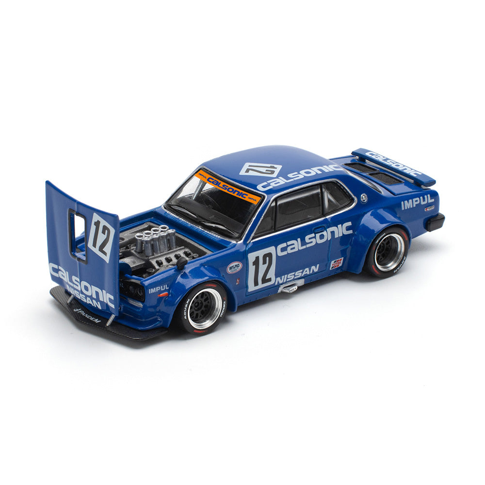 【新品】Nissan Calsonic Poprace 1/64 POP RACE 1:64 Skyline GT-R V8 Drift (Hakosuka) Calsonic Blue