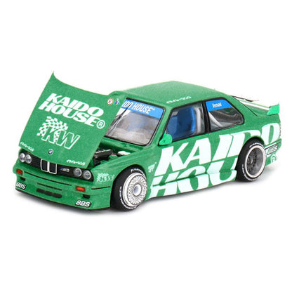 Kaido House x MINI GT 1:64 BMW M3 Kaido Works V2 Green Diecast Model Car | KHMG242 | Collector Box