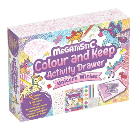 Colour & Keep Drawers Classic Unicorn – Reusable Colouring & Storage Activity Set for Kids