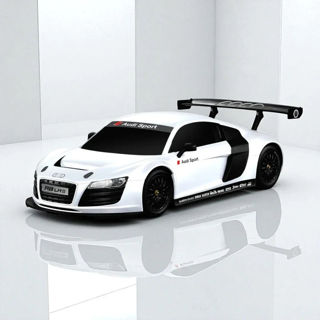 Rastar 1:24 Audi R8 LMS Die-Cast Model – White | Openable Doors (56100) - Jaiman Toys