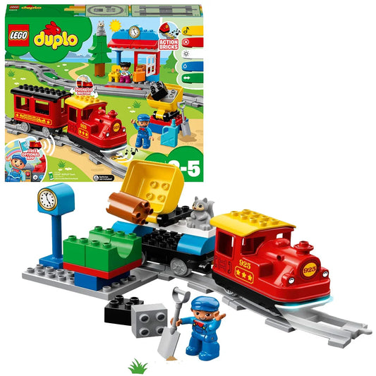 LEGO 10874 Duplo Town Steam Train (59 Pcs) – Educational Building Blocks Set for Kids 2–5 Years