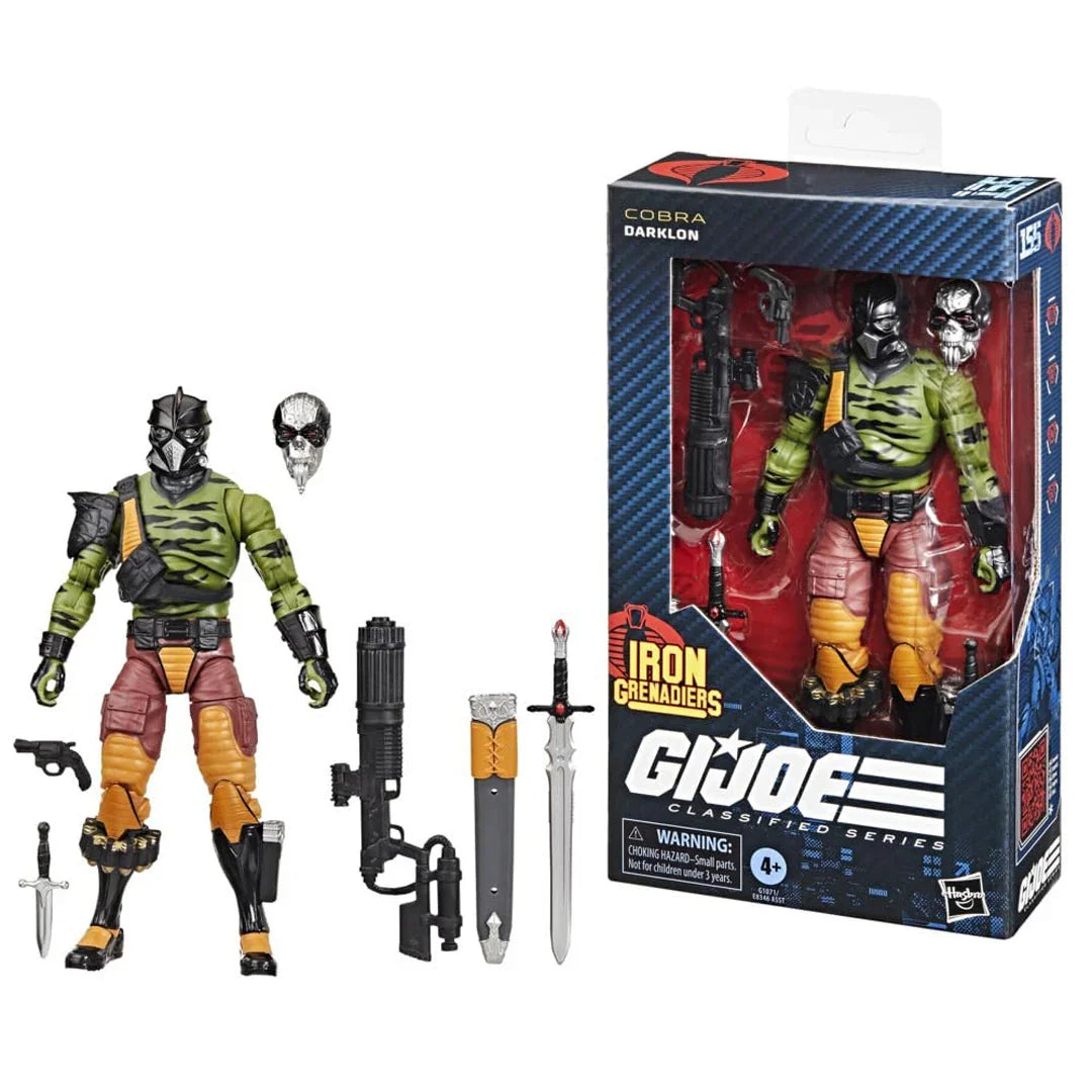 G.I. Joe Classified Series #155 Darklon 6-Inch Action Figure with 6 Accessories – Collectible - Jaiman Toys