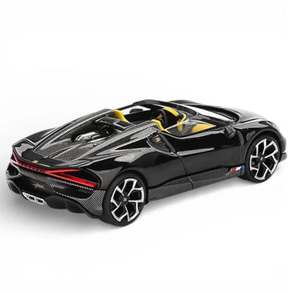 Mini GT 1:64 Blister Bugatti W16 Mistral Black (LHD)  Premium Diecast Car
