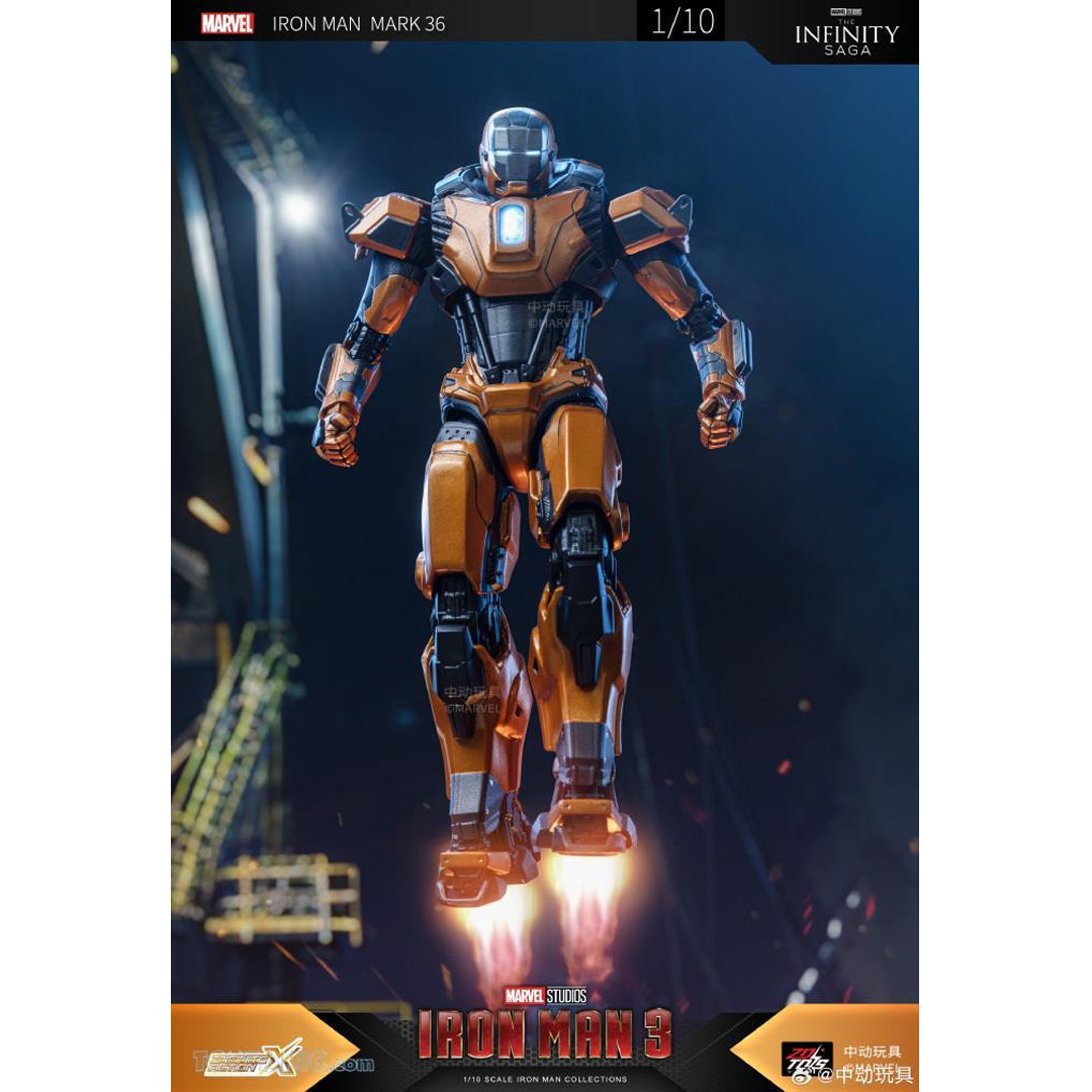 ZD Toys Marvel Iron Man 3 Mark XXXVI (Peacemaker) Action Figure – 7 Inch Collectible | Highly Articulated Die-Cast Look Figure