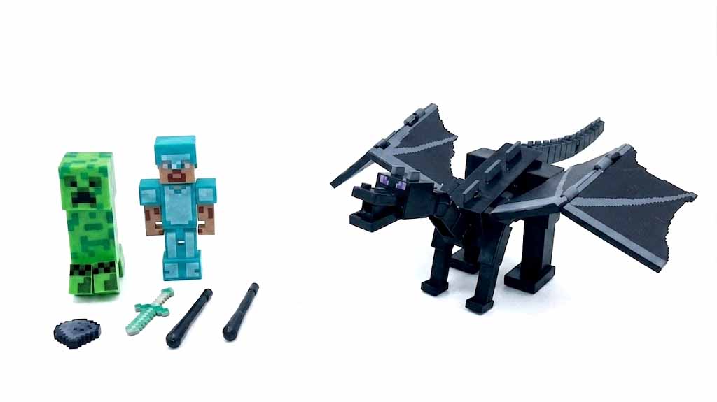 Minecraft Dungeons Ender Dragon Adventure Set with Hero, Creeper & Accessories