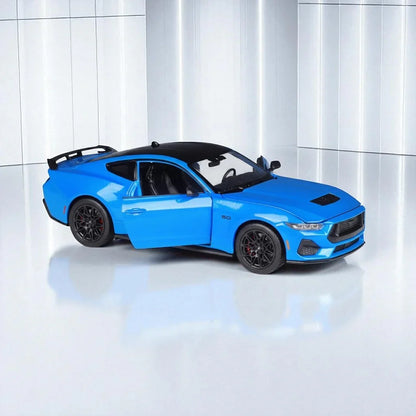Welly 1:25 2024 Ford Mustang GT Die-Cast Model – Blue | Openable Doors (24123) - Jaiman Toys