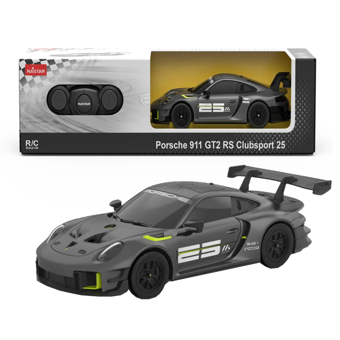 Rastar 1:24 Porsche 911 GT2 RS Clubsport 25 RC Car | Official Licensed Remote Control Model (99700) – 2.4G Racing Toy