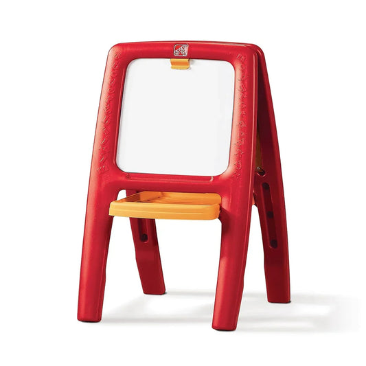 Step2 Easel for Two – Red Double-Sided Art Station with Magnetic Letters & Numbers - Jaiman Toys