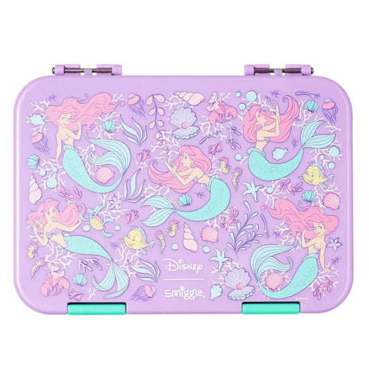 Smiggle Happy Medium Bento Lunchbox 758ml – Leakproof Kids Bento Box (Mermaid Theme)