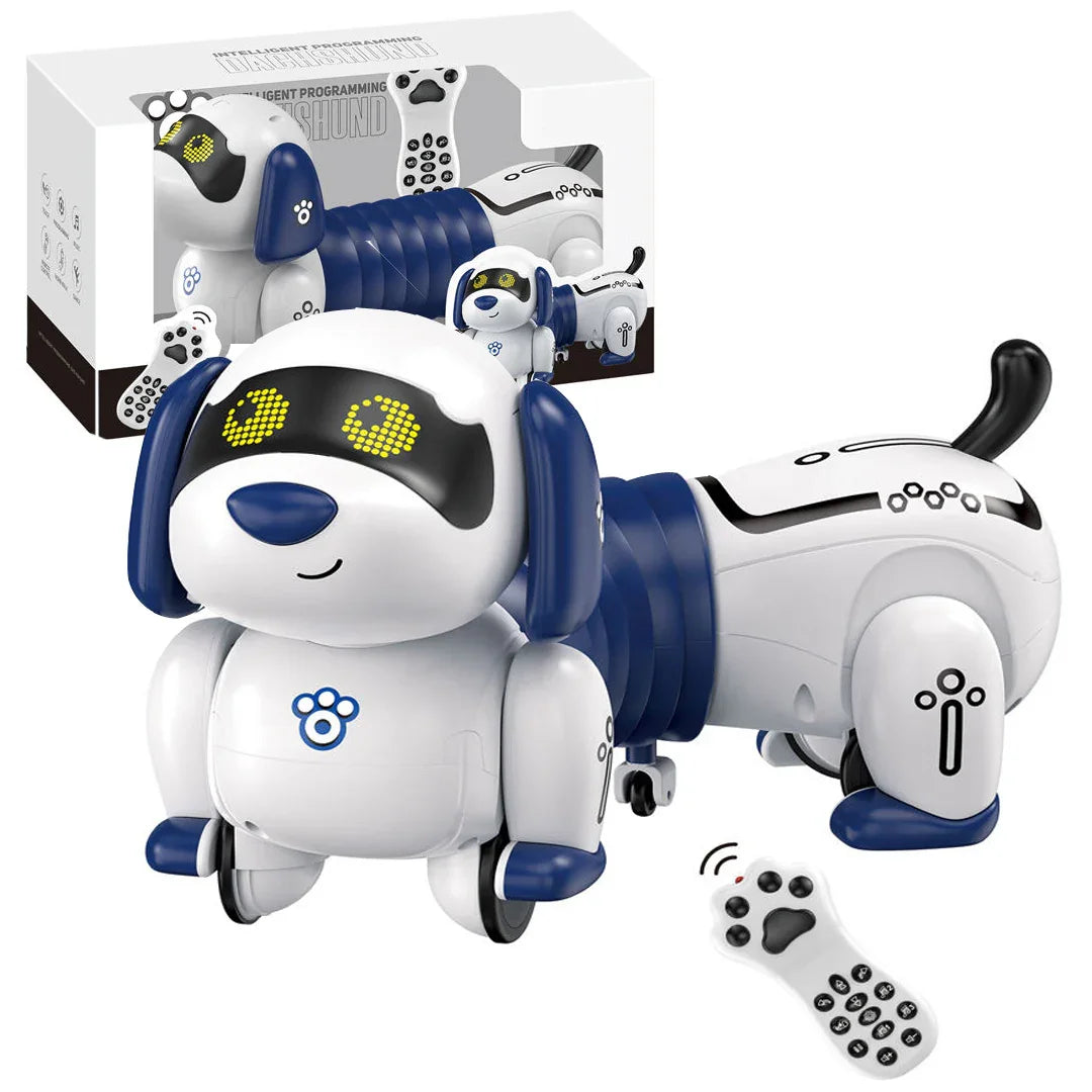 Elegant RC Intelligent Dachshund Robot Dog – Programmable, Touch-Activated with Music - Jaiman Toys