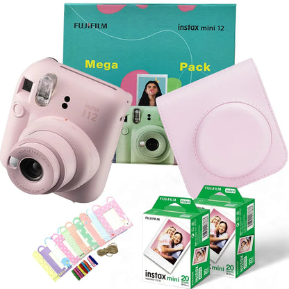 Instax Mini 12 Mega Pack – Giftable Box with Camera, Case, Films & Display Kit! - Pink - Jaiman Toys