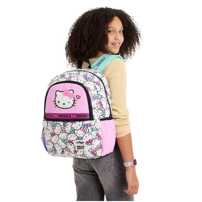 Smiggle 15-Inch Premium Hello Kitty Backpack – School Bag for Girls with Padded Straps
