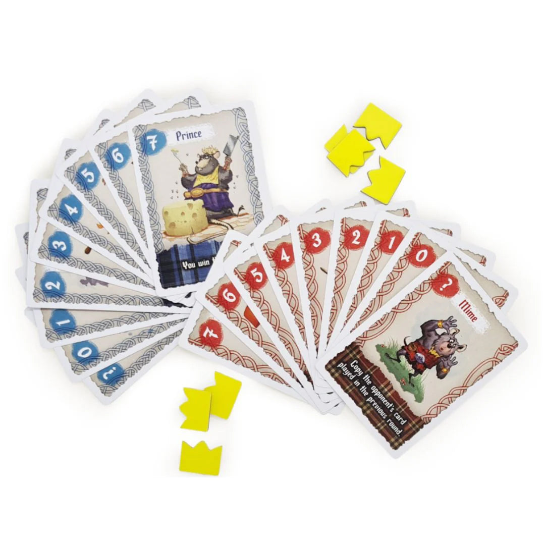 Brave Rats Card Game by Blue Orange Games – Strategic Bluffing & Deduction Game for 2 Players (Ages 8+)