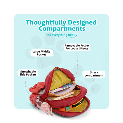 Filli & Me Filli Plays Cricket HugBag | 17L Kids School Backpack for Ages 6–7 Years | Lightweight School & Travel Bag