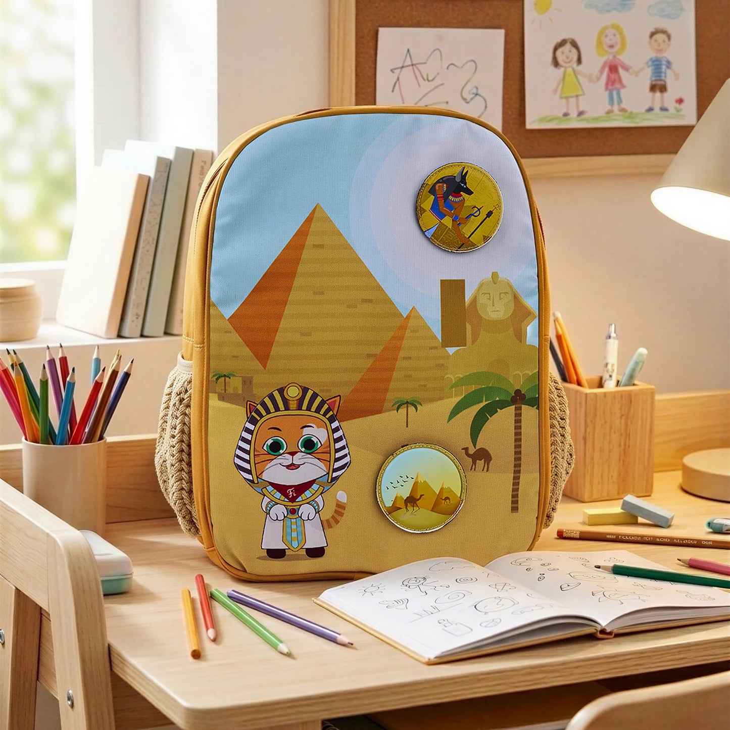 Filli & Me Filli Rules Egypt HugBag | 17L Kids School Backpack for Ages 6–7 Years | Lightweight School & Travel Bag