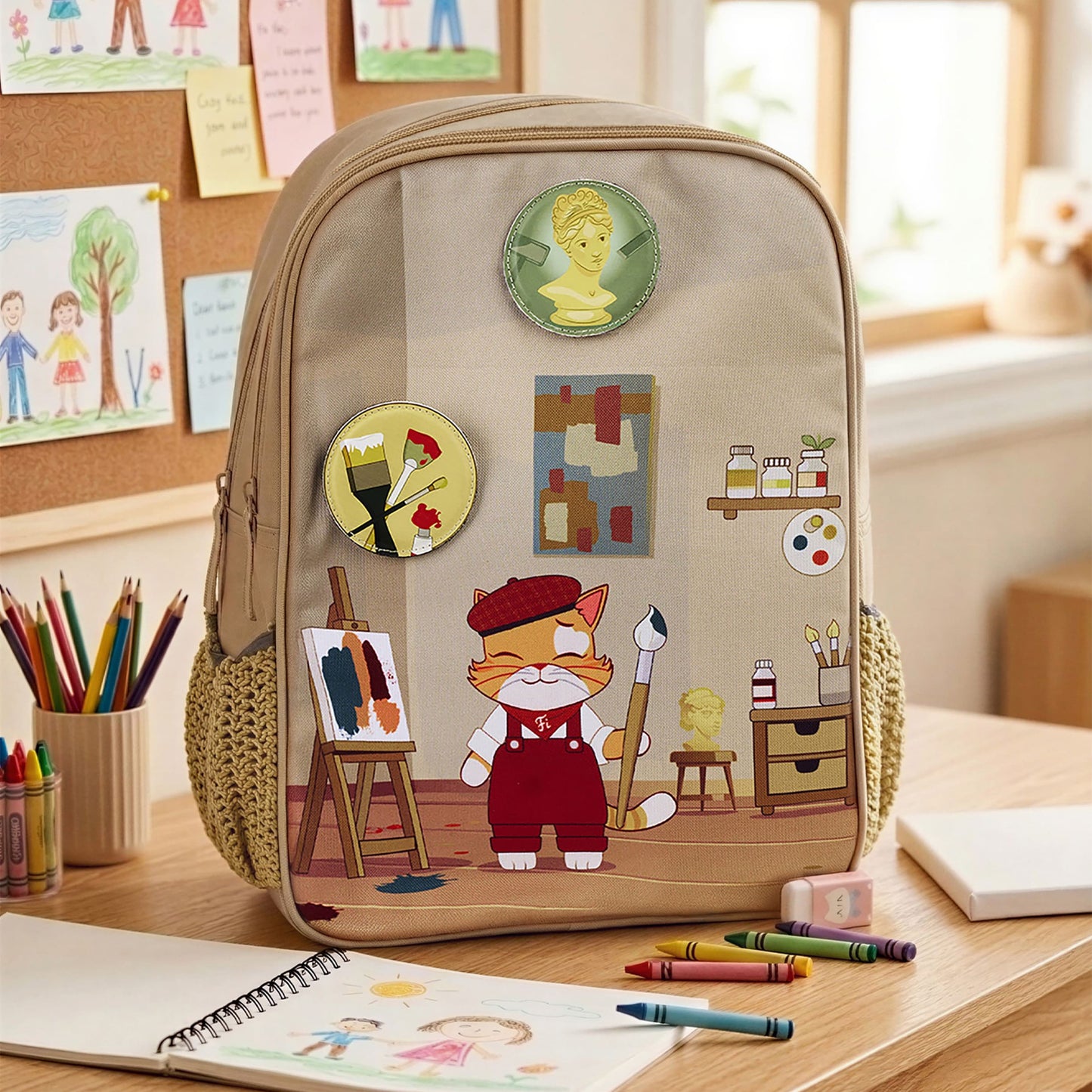 Filli & Me Filli Paints a Picture HugBag | 17L Kids School Backpack for Ages 6–7 Years | Lightweight School & Travel Bag