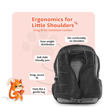 Filli & Me Filli Does Science Experiments HugBag | 17L Kids School Backpack for Ages 6-7 Years | Lightweight Travel & School Bag