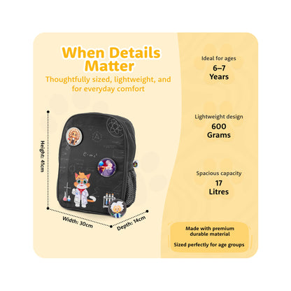 Filli & Me Filli Does Science Experiments HugBag | 17L Kids School Backpack for Ages 6-7 Years | Lightweight Travel & School Bag