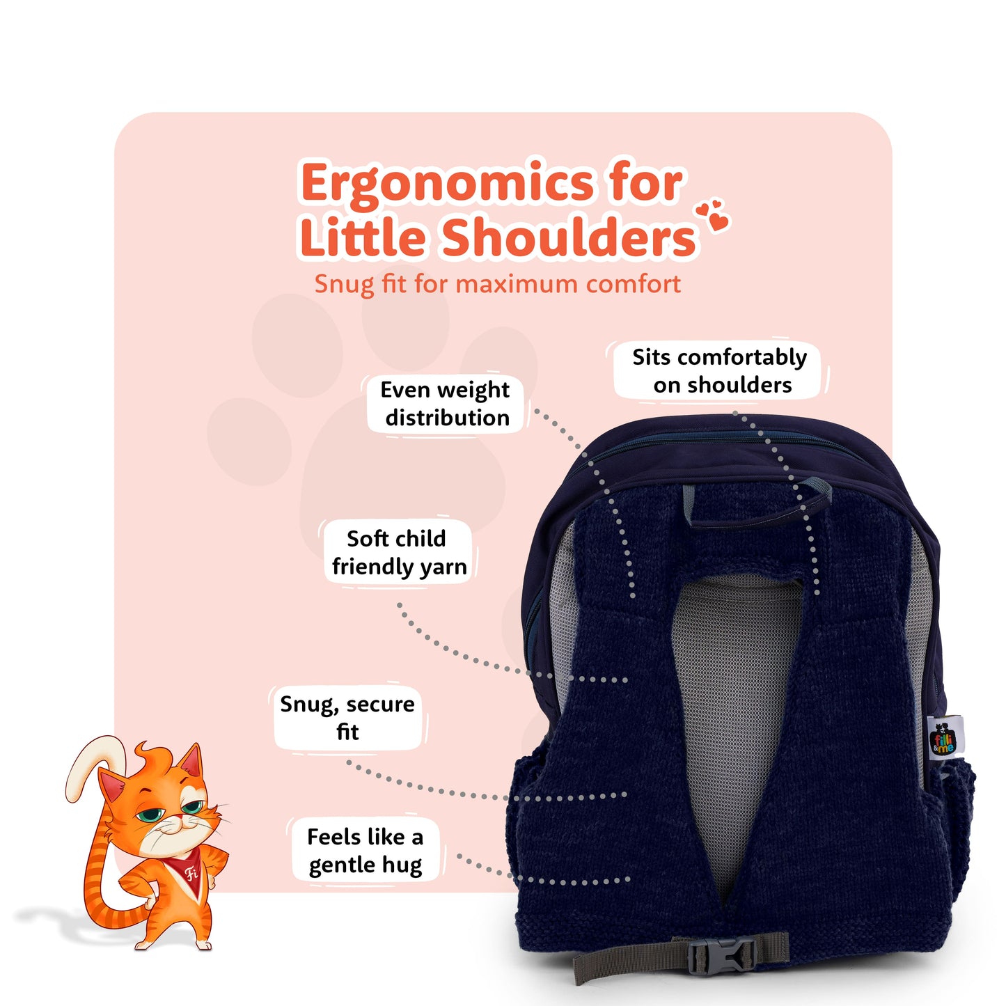 Filli & Me Filli Goes into Space HugBag | 17L Kids School Backpack for Ages 6–7 Years | Lightweight School & Travel Bag