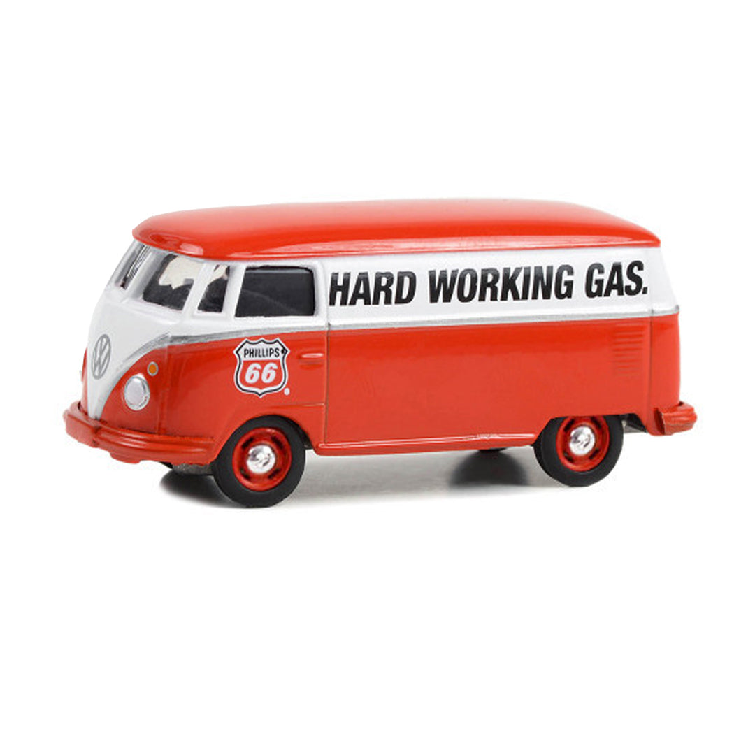 GreenLight 1:64 Volkswagen Type 2 Panel Van Phillips 66 “Hard Working Gas” Die-Cast Model