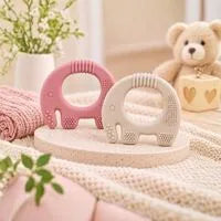 LiLLBUD Ellie Grip Teether Beige and Pink Set of 2