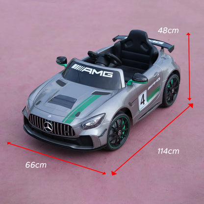 Emotorad Formula Fun Mercedes-AMG GT4 Ride-On Toy Car for Kids (Black) | Battery Operated Luxury Car