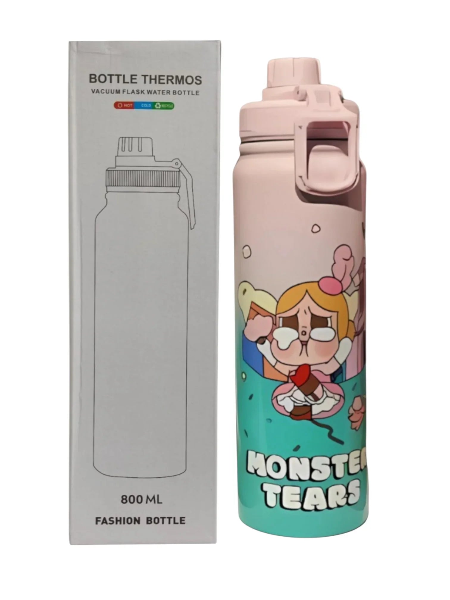 Bottle Thermos Fashion Bottle Vacuum Flask Water Bottle" With An 800ml Capacity, Designed To Keep Liquids Hot Or Cold - Jaiman Toys
