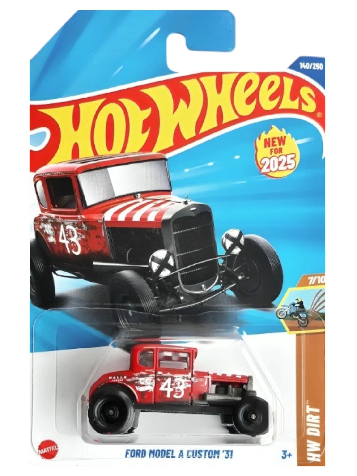 Hot Wheels HYW24 Ford Model A Custom '31 Matte Red HW Dirt - Jaiman Toys