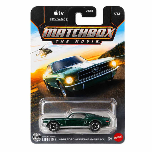 Matchbox The Movie 1:64 1968 Ford Mustang Fastback Green Die-Cast Model Car | (Blister Pack) Collector Edition