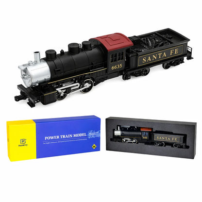 HANFIY 96351 HO Scale Santa Fe Steam Locomotive – Classic Coal Power Train Model 1:87