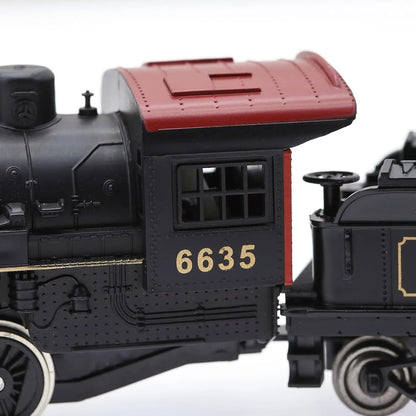 HANFIY 96351 HO Scale Santa Fe Steam Locomotive – Classic Coal Power Train Model 1:87