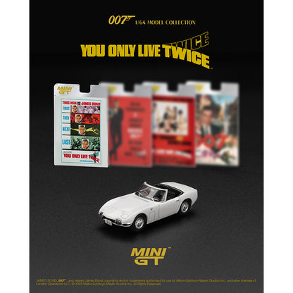 MINI GT 1:64 (Blister Pack) Toyota 2000GT Roadster 007 Series You Only Live Twice Diecast Scale Model Car