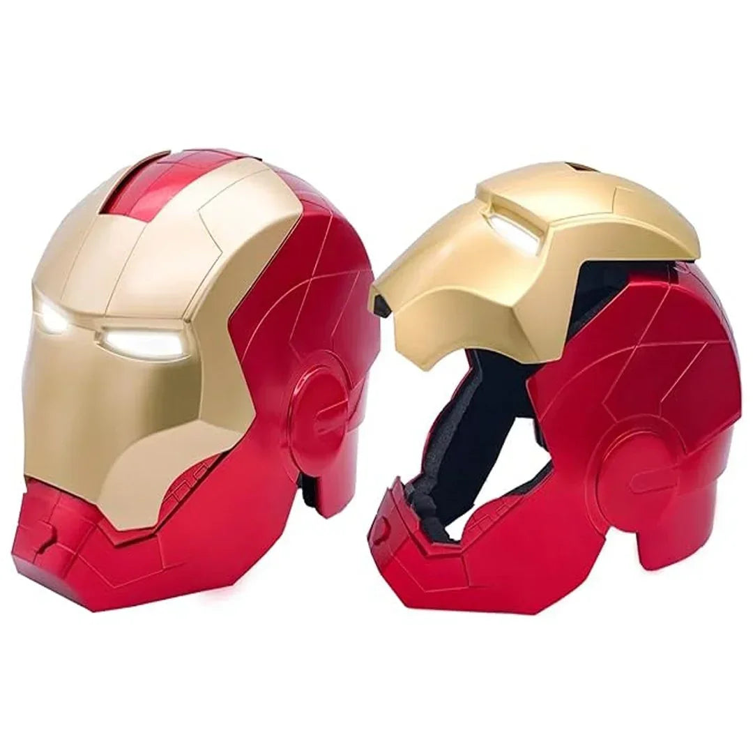iron man helmet full for kids Iron Man LED Helmet Mask – Light-Up Eyes, 24” Ultimate Role-Play Costu –  Jaiman Toys