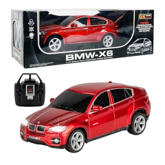 Guokai 1:14 BMW X6 Model Remote Control Car – Officially Licensed RC Supercar with 2.4GHz Control, Functional LED Lights & High-Speed Performance for Kids & Hobbyists
