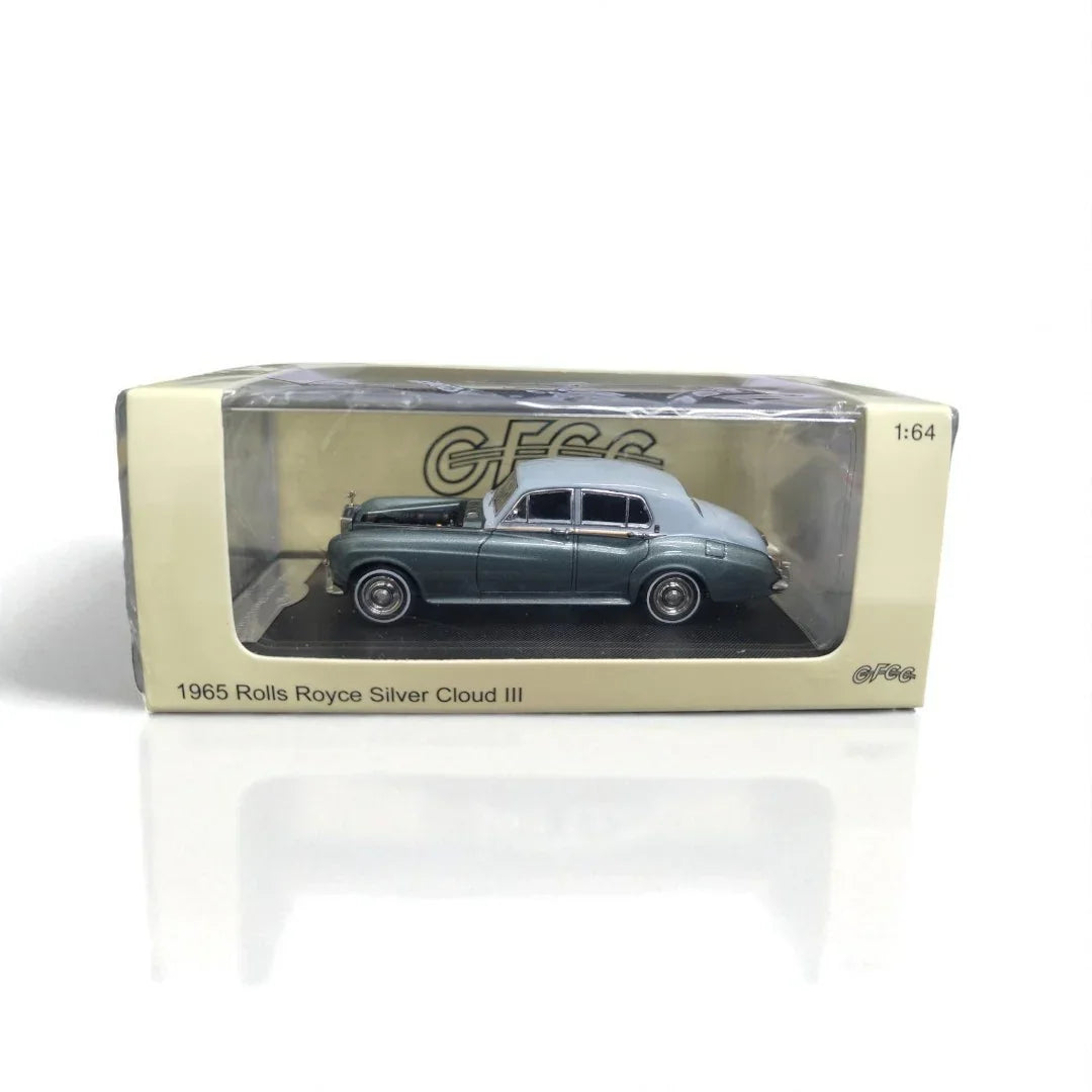 GFCC 1:64 Scale 1965 Rolls-Royce Silver Cloud III Light Blue and Light Green Diecast Car Model - Jaiman Toys