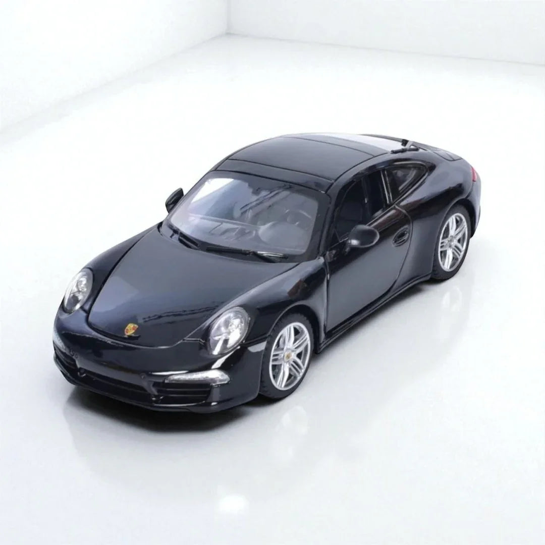Rastar 1:24 Porsche 911 Carrera S Diecast Model – Black | Openable Doors, Premium Collectible Car (56200) - Jaiman Toys