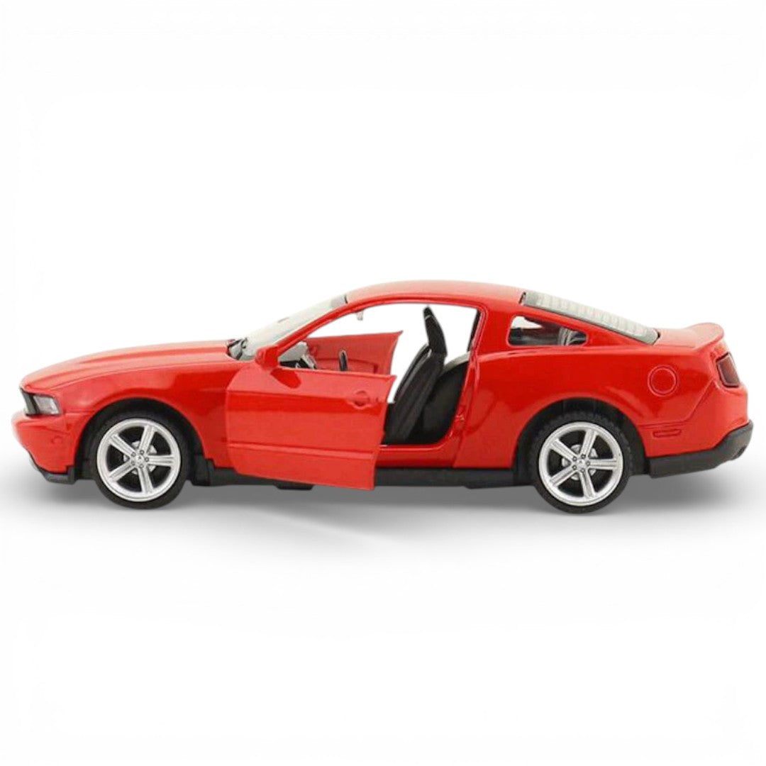 MSZ 1:43 Ford Mustang GT Die-Cast Model Car – RED | Pull Back, Openable Doors (67310)