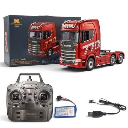 Huina 1501 Scania 770 S V8 1:18 Scale 19CH RC Tractor Truck with 2.4GHz Remote & LED Lights