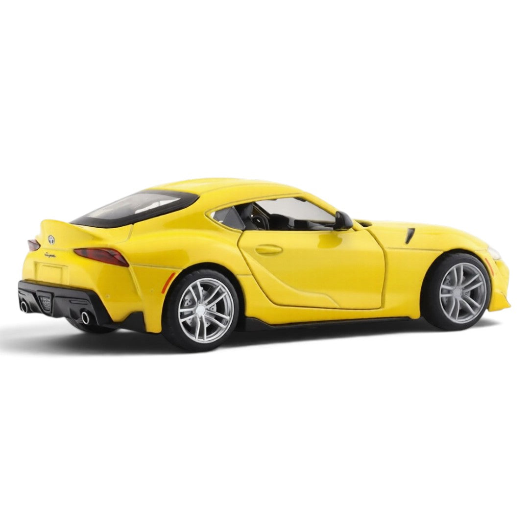 MSZ 1:31 Toyota GR Supra Yellow Die-Cast Model Car with Pull-Back Action & Openable Doors