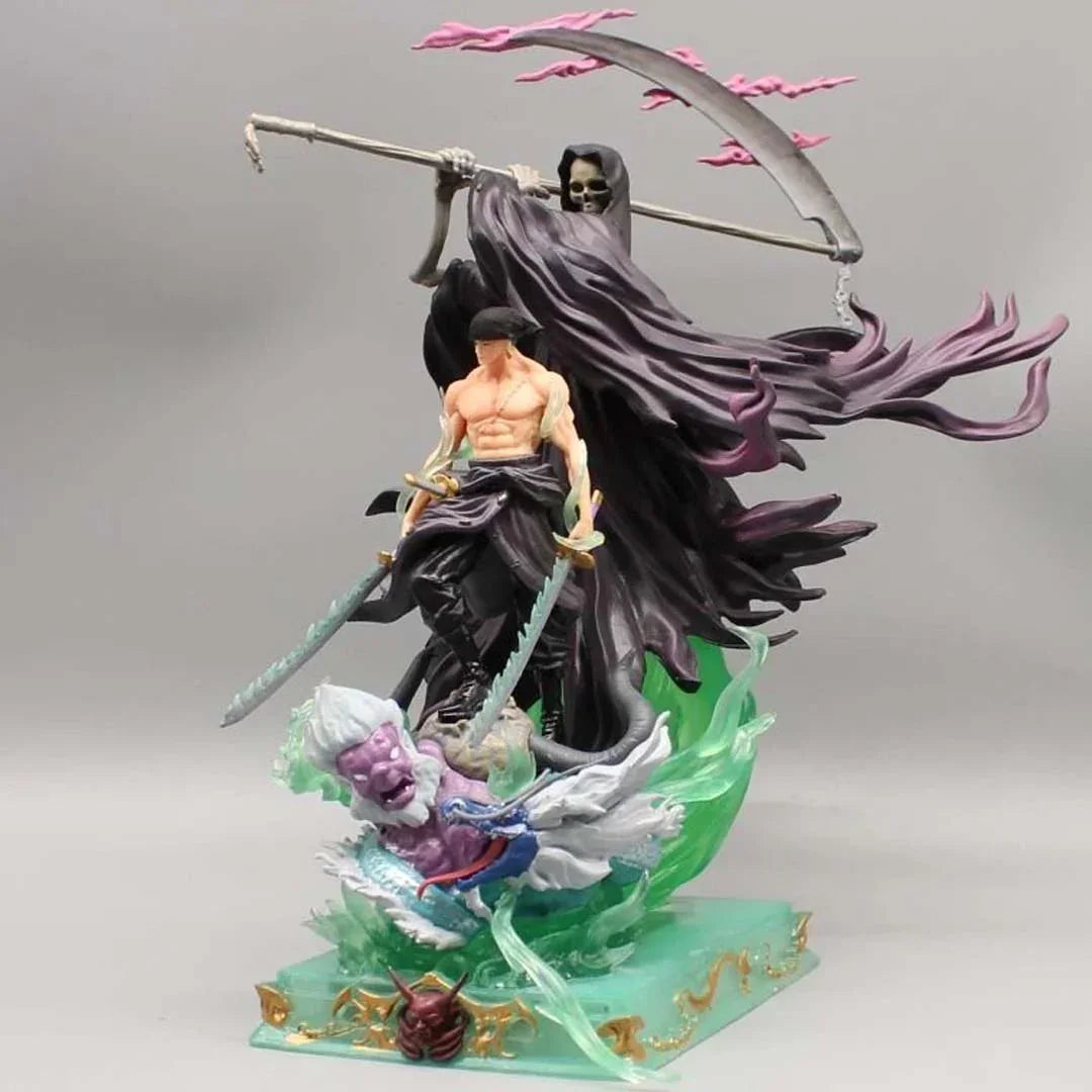 Ultimate Action One Piece Roronoa Zoro 26 CM Grim Reaper Statue Figure | Anime Collectible PVC Action Display Model