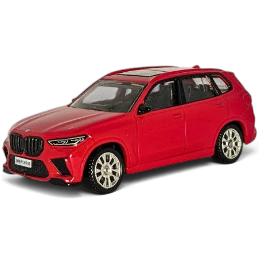 CCA 1:64 BMW X5M V04-01 Die-Cast Model Car | Red BMW Performance SUV Miniature with Detailed Interior, Sunroof & Alloy-Style Wheels | Premium Collectible